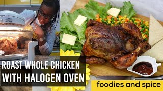 HOW TO ROAST A WHOLE CHICKEN IN AN HALOGEN OVEN [upl. by Airretnahs]