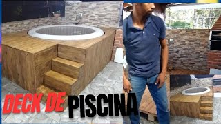 Deck de madeira para piscina [upl. by Aicsile]