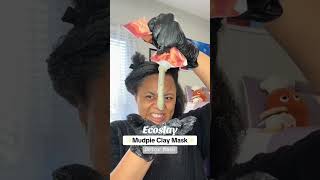 Mud Pie Clay Clarifying Treatment 🔥 ecoslay curlyhair [upl. by Arahsat]