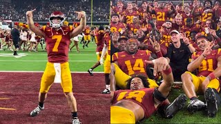 USC QB MILLER MOSS HC LINCOLN RILEY amp TROJANS HYPED AFTER EPIC 2720 UPSET WIN OVER LSU TIGERS [upl. by Ulberto]