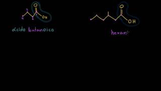 Nomenclatura de ácidos carboxílicos [upl. by Adnik565]