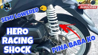 HOW TO INSTALL REAR SHOCK  MIO I 125  HERO SHOCK ABSORBER  SEMI LOWERED [upl. by Gretal940]