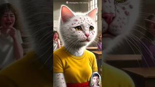 😭Poor white cat is spotty  after treatment cute cat ai story [upl. by Radcliffe]