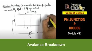 Class 12 Physics  PN Junction amp Diodes  13 Avalance Breakdown  For JEE amp NEET [upl. by Owena]