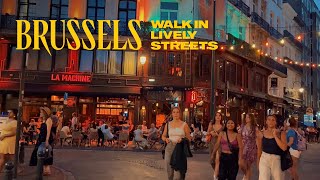 Unmissable Streets of Brussels Belgium Walking Tour  4K [upl. by Nats720]