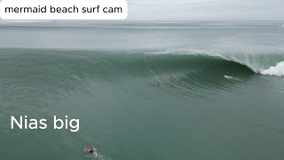 nias big raw mermaid beach surf cam [upl. by Hume]