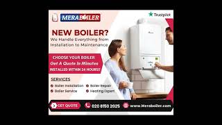 Get Your New Boiler Installed with MeraBoiler home homeheating homecomfort gasboiler boiler [upl. by Alexine]