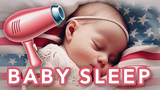 120min  Baby Blow Dryer sound 🗽 USA Edition for sleeping babies [upl. by Tigirb]