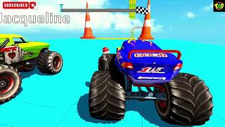 monster truck ramp racing game play video 🔥 monster truck mega ramp draiving Android gameplay [upl. by Silverts]