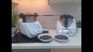 Comparativa Monsieur Cuisine Connect y Thermomix TM5  Receta arroz negro [upl. by Orodoet]