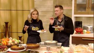 Kelly and Ryan Seacrest Bake Pumpkin Ricotta Cheesecake [upl. by Attenreb708]