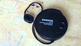 Sangean ANT 60 Reel antenna for shortwave review [upl. by Aicak]