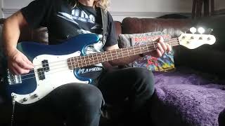 Saltcoats man plays quotTotal Eclipsequot by Iroan Maiden Bass cover ironmaiden heavymetal basscover [upl. by Aeli596]