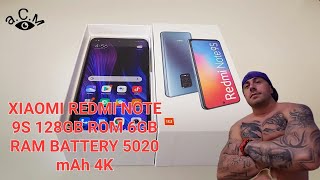 XIAOMI REDMI NOTE 9S 128GB ROM 6GB RAM BATTERY 5020 mAh 4K 200 аСм [upl. by Ariem954]