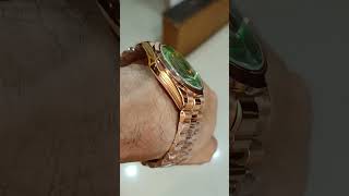 Rolex 1st CopyRose Gold Green rolex watches wristwatch gadgets gadgetsshorts watchcollection [upl. by Naara]