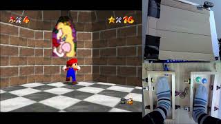 Super Mario 64  Princess Peach’s Secret Slide quotBlindfoldedquot [upl. by Aynwat177]