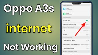 Oppo A3S Internet Not Working  Oppo A3S Network Problem Solution [upl. by Rodoeht]