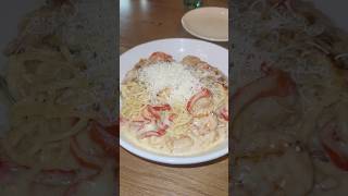 Olive Garden carbonara olivegarden nepalifoodiemom food foodie nepalifoodie cheese pasta [upl. by Enovad]