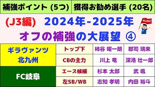 【J3編：補強の大展望④】ギラヴァンツ北九州編FC岐阜編 ～惜しくもプレーオフ出場を逃す。～ [upl. by Oremodlab577]