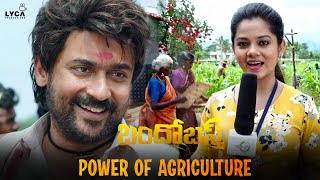 Bandobast Movie Scene Telugu  Power of Agriculture  Suriya  Arya  Sayyeshaa  Lyca Productions [upl. by Brittne]