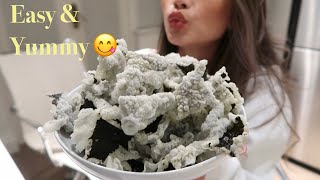 How To Make My Favourite Korean Snack At Home  Seaweed Tempura Chips  Gimbugak  EASY [upl. by Noyart]