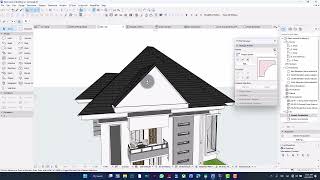 Creating Slanted Concrete fasciaparapet on Archicad [upl. by Halonna465]