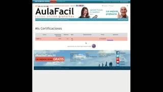 AulaFacilcom cómo certificarse [upl. by Annia]