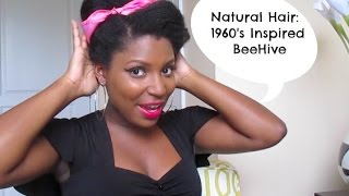 75 Natural Hair Beehive Inspired by 1960s amp Amy Winehouse [upl. by Semela]