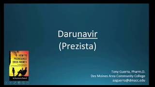 CC How to Pronounce darunavir Prezista Backbuilding Pharmacology [upl. by Eninej]