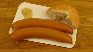 German Bockwurst Mit Senf Mustard [upl. by Yanarp238]