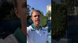 Sam Querrey’s Racquet Stringing Process  TopCourt [upl. by Atteugram722]