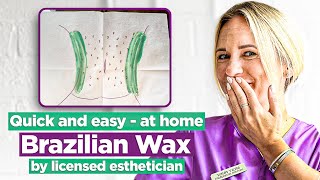 At Home Brazilian Wax Tutorial  StepbyStep Guide  Waxing positions demo for best results [upl. by Trebor514]