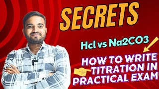 Hcl vs Na2co3 titration class 11th chemistry practical how to write in exam class11thchemistry [upl. by Arakat]