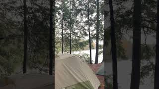 Rainy Adirondack Island Camping [upl. by Juline136]