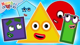 Explore Shapes Compilation for Kindergarten 🟡🟩 123 Learn to Count  Counting Maths  Numberblocks [upl. by Ominoreg]