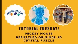 Mickey Mouse 3D Crystal Puzzle by Bepuzzled Tutorial [upl. by Arral]