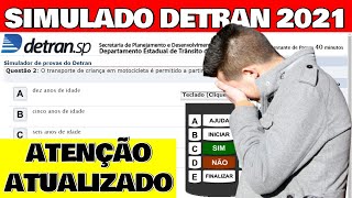 SIMULADO DO DETRAN 2021 COM NOVAS REGRAS DO CTB e DICAS E MACETES para você PASSAR DIRETO [upl. by Dnaltruoc]