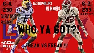 LSU vs Bama FREAK BATTLE Better Inside Linebacker [upl. by Shelman]