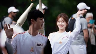 jin bts brother gives pleasant statement regarding video of jin carrying torch at paris olympics [upl. by Aner]