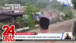 10 bahay natabunan ng landslide  24 Oras [upl. by Xymenes]