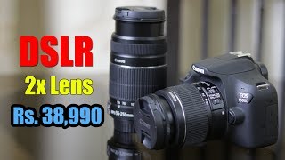 Canon EOS 1500D review  entry level DSLR with 1855 and 55250mm for Rs 38990 [upl. by Sakram]