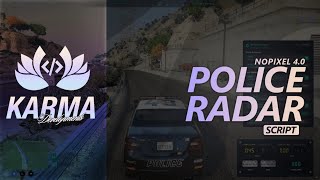 Fivem  Karma Developments Police Radar System QBCoreESXStandalone [upl. by Lear936]