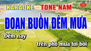 Karaoke Đoạn Buồn Đêm Mưa Tone Nam  Beat Hay [upl. by Giffie781]