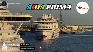 Auslaufen der AIDA Prima amp Caribbean Princess in Hamburg am 21092024 2 Standorte gefilmt [upl. by Aisad]