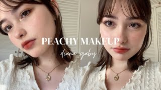 ⋆୨୧˚ peachy makeup ˚୨୧⋆  tutorial [upl. by Eng]