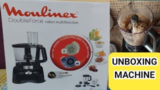 My New Unboxing Food Processor MachineMoulinex Double Force Multifunction Food Processor 3L 1000 W [upl. by Kirenoj]