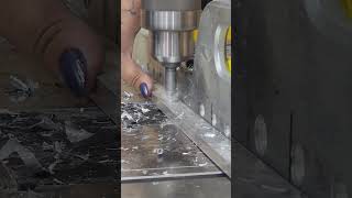 Drilling countersink holes in miter bars [upl. by Elvyn]