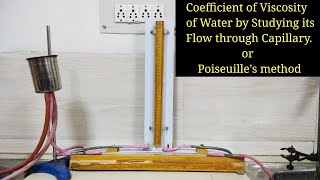 VISCOSITY OF WATER by Poiseuilles method experiment [upl. by Ellirpa773]