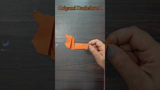 Origami Dachshund Quick Origami Dog Tutorial [upl. by Anelrac]