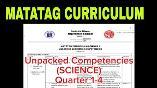 Unpacked Learning Competencies in Science  MATATAG Curriculum [upl. by Nitnerb]